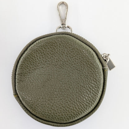  olivgrünen  kleines Täschchen aus Leder